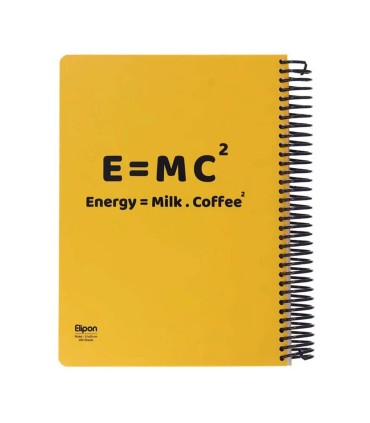 دفتر 200 برگ رحلی سیمی الیپون طرح Energy