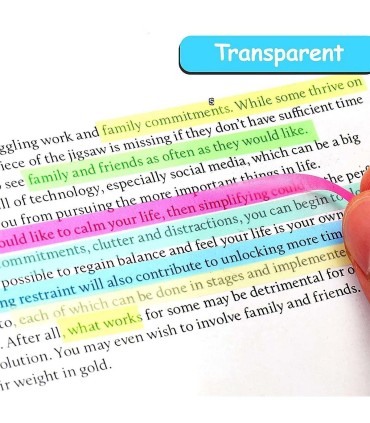 استیکی نوت شفاف مدل هایلایتر نواری