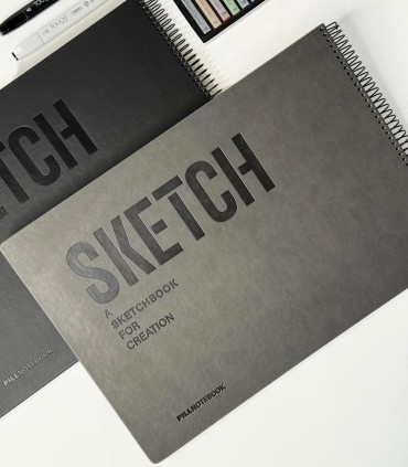 دفتر طراحی 60 برگ پیل مدل SKETCH سایز A5 - رنگ طوسی