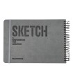 دفتر طراحی 60 برگ پیل مدل SKETCH سایز A5 - رنگ طوسی