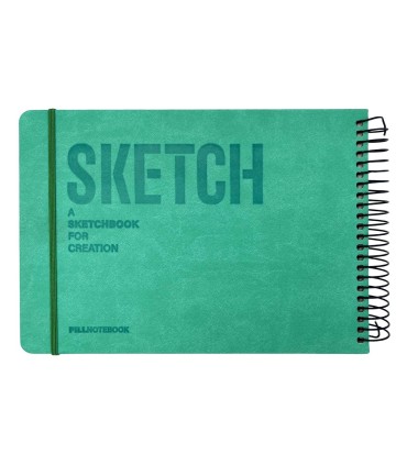 دفتر طراحی 60 برگ پیل مدل SKETCH سایز A5 - رنگ فیروزه ای