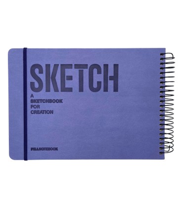 دفتر طراحی 60 برگ پیل مدل SKETCH سایز A5 - رنگ یاسی