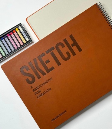 دفتر طراحی 60 برگ پیل مدل SKETCH سایز A5 - رنگ قهوه ای