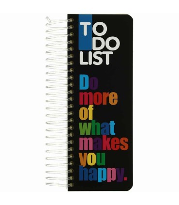 دفتر سیمی TO-DO دات نوت 120 برگ طرح Do More Of What Makes You Happy