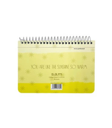 دفتر یادداشت سم با پرفراژ 10×15 سیم از 15 - طرح خورشید