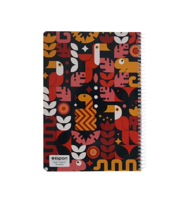 دفتر 100 برگ وزیری سیمی مجلد الیپون - کد 2781288