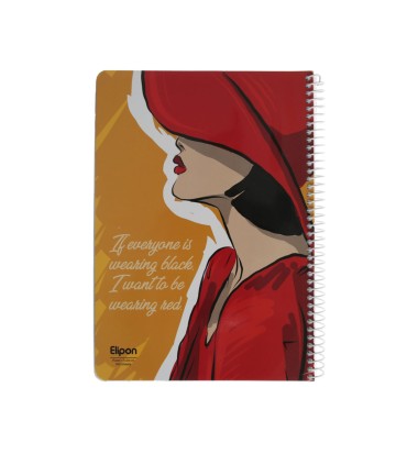 دفتر 100 برگ وزیری سیمی مجلد الیپون - کد 2411595