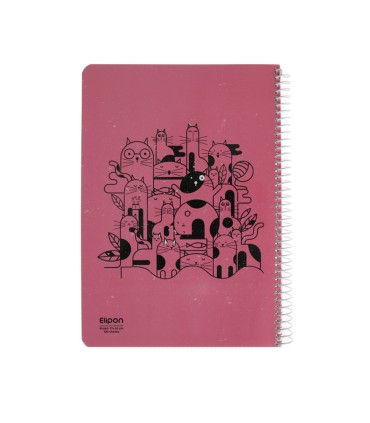 دفتر 100 برگ وزیری سیمی مجلد الیپون - کد 2413236