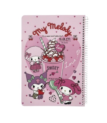 دفترسیمی وزیری فانتزی 80 برگ سم- طرح Kuromi