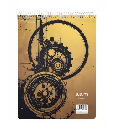 دفتر رحلی شطرنجی با پرفراژ 100 برگ سم - طرح 103