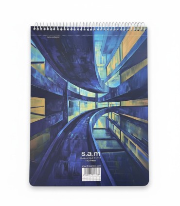 دفتر رحلی شطرنجی با پرفراژ 100 برگ سم - طرح 107