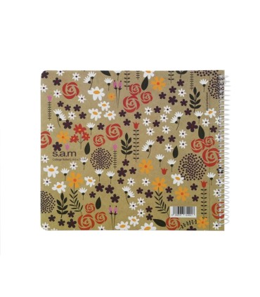 دفتر خشتی 200 برگ سم طرح گلی