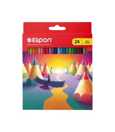 مداد رنگی 24 رنگ الیپون - کد 8125140