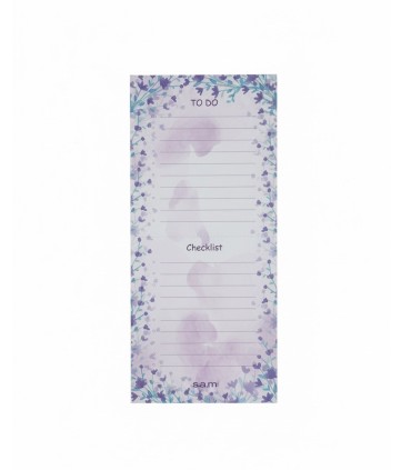 یادداشت چک لیست 52 برگ با پرفراژ سم - طرح گل ریز