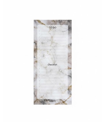 یادداشت چک لیست 52 برگ با پرفراژ سم - طرح ماربل