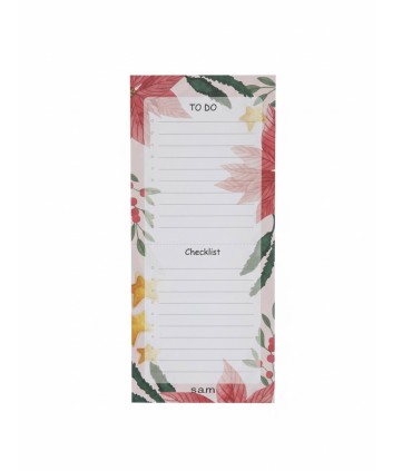 یادداشت چک لیست 52 برگ با پرفراژ سم - طرح پاییز