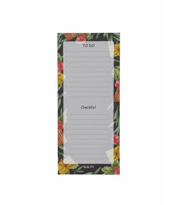 یادداشت چک لیست 52 برگ با پرفراژ سم - طرح کادو