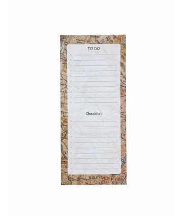 یادداشت چک لیست 52 برگ با پرفراژ سم - طرح نقشه