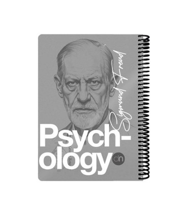 دفتر 100 برگ وزیری روانشناسی دات نوت سری چهره ها رنگ طوسی