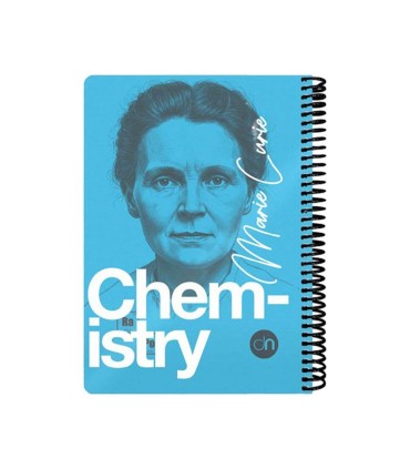 دفتر 100 برگ وزیری شیمی دات نوت سری چهره ها رنگ آبی