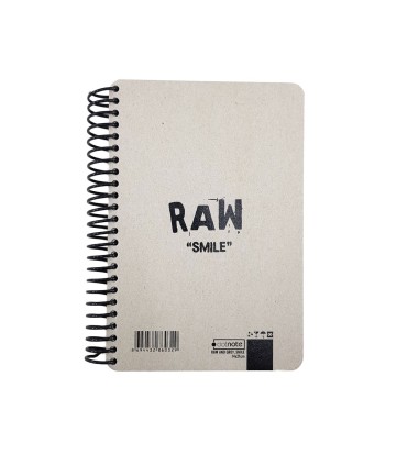 دفتر 90 برگ RAW and GREY مدل SMILE