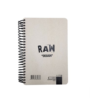 دفتر 90 برگ RAW and GREY مدل DESIGN