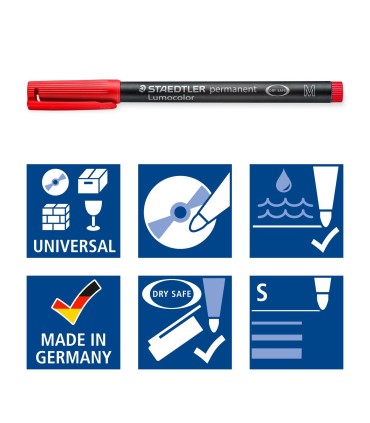 ماژیک چند منظوره استدلر مدل Lumocolor Permanent - قطر نوشتار S