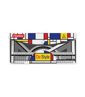 ست 4 تکه خط کش De Style پنتر