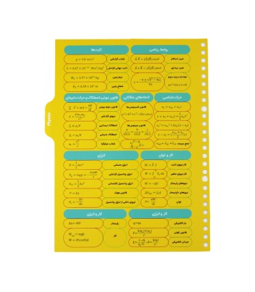 یدک دفتر کلاسور 26 حلقه دات نوت 100 برگ طرح My Science