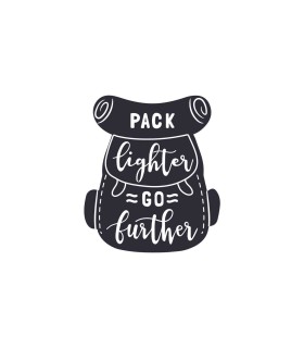 استیکر طرح pack lighter go further