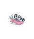 استیکر طرح just run