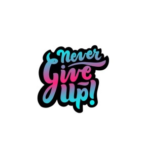 استیکر طرح never give up