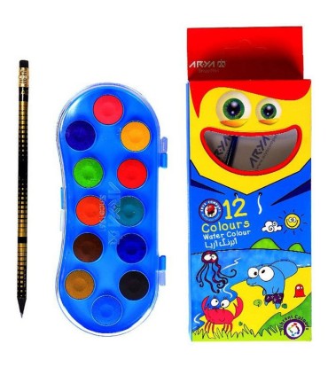 آبرنگ 12 رنگ آریا کد 5003