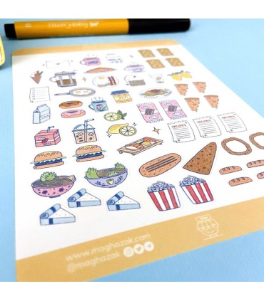 مجموعه استیکر خوردنی‌ها 1
